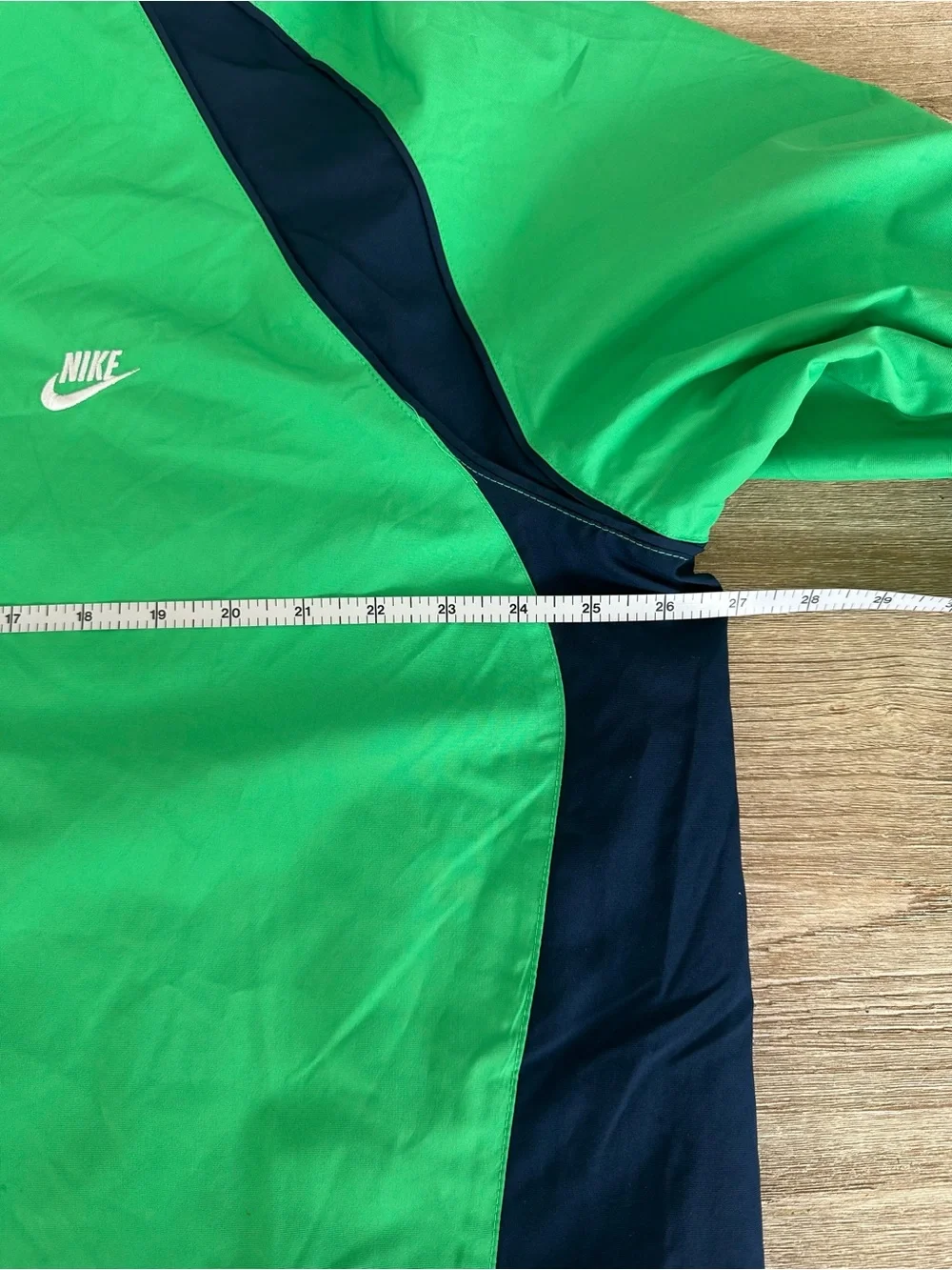 Nike Green and Navy Hooded Windbreaker‎ Jacket